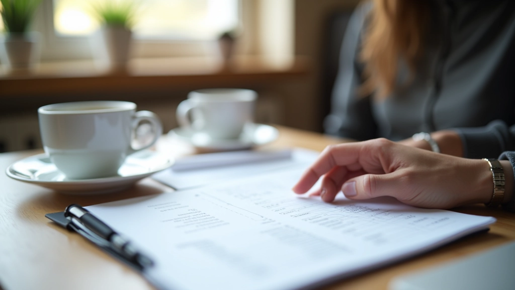 Individual reviewing personal savings plan and financial documents